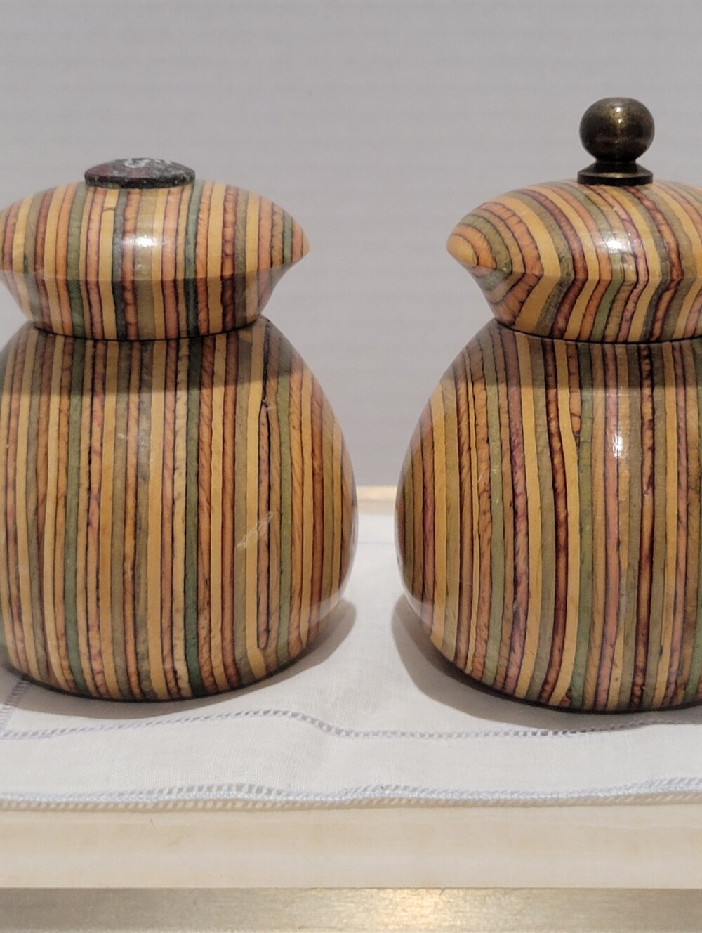 Mr Dudley Wood Rainbow Salt & Pepper Shakers